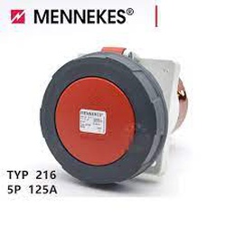 Mennekes 125A 5 Pin Panel  Mount Recep (216A)IP67 - Germany